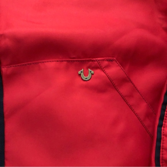 New TRUE RELIGION Two-Tone Vintage Reversible Double Snake Bomber Jacket (Large) - Picture 13 of 13